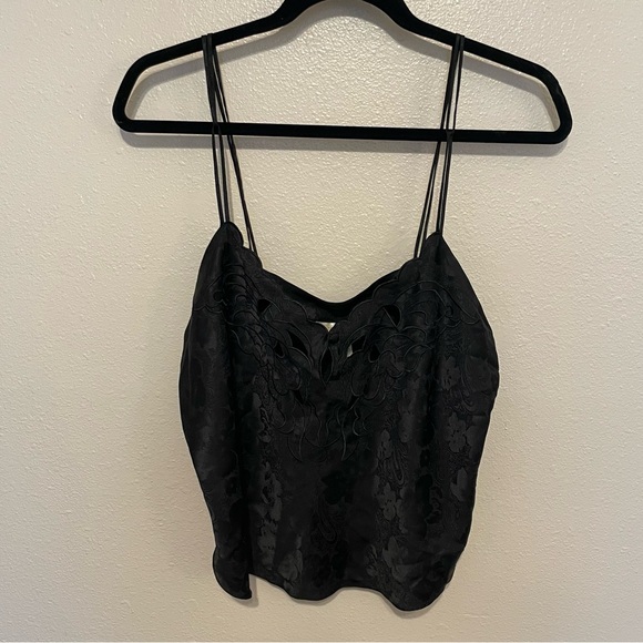 Vintage Gold Label Victoria Secret Set Medium And Large Black Satin Tank EUC - Picture 2 of 11